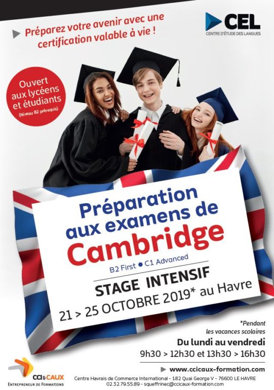 Prépa Cambridge au CEL du Havre – Vacances de la Toussaint